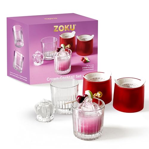 ZOKU Crown - Juego de cóctel con 2 moldes grandes para cubit