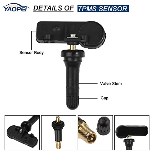 Paquete de 4 sensores TPMS para Jeep Grand Cherokee Wrangler