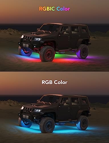 Govee Luces subterráneas para automóvil, 8 luces RGBIC para
