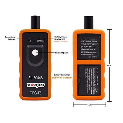 VXDAS EL-50448 TPMS Herramienta de reinicio para sensor de p