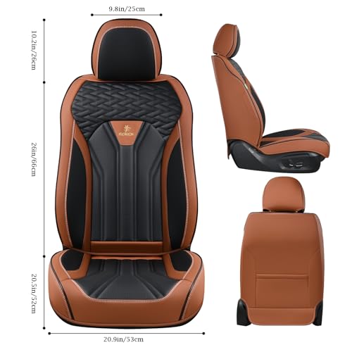 FLORICH Fundas de asiento de cuero, juego completo de fundas