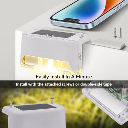Paquete de 20 luces solares para terraza al aire libre para