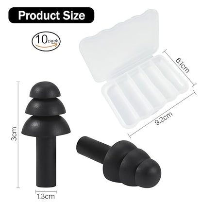 Zlongron Paquete de 10 tapones para los oídos para dormir, t