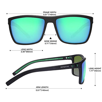 ZENOTTIC - Gafas de sol polarizadas con montura ligera y cua