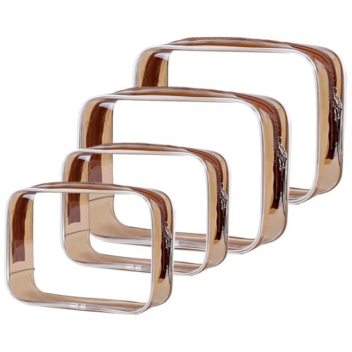 Tbestmax 4 bolsas de maquillaje transparentes para cosmético