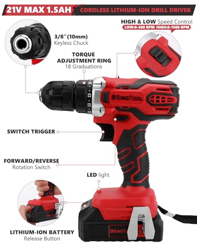 KINGTOOL Kit de herramientas para el hogar, kit de herramien