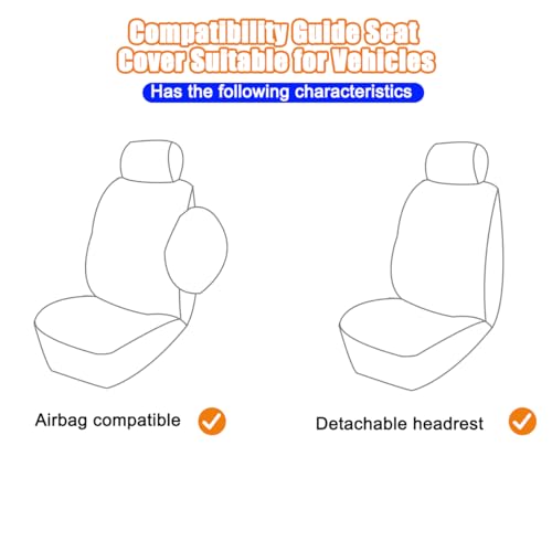 Mandark Juego completo de 4 fundas de asiento de automóvil,
