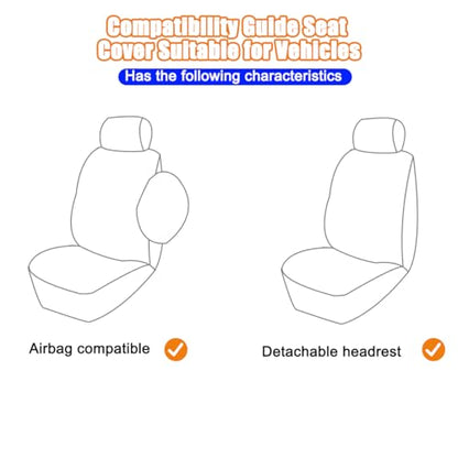 Mandark Juego completo de 4 fundas de asiento de automóvil,