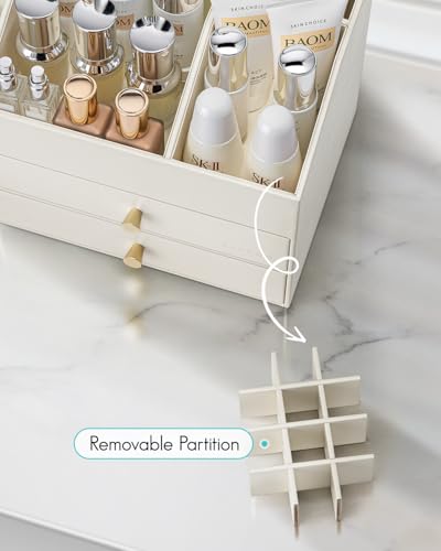 Vlando Organizador de maquillaje para tocador, organizador d