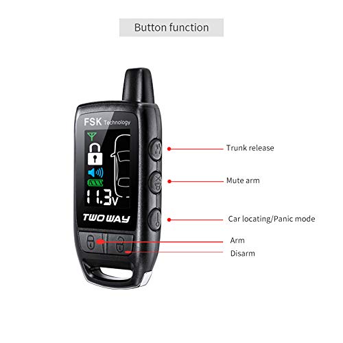 EASYGUARD EC206-B Sistema de alarma de coche de 2 vías con L