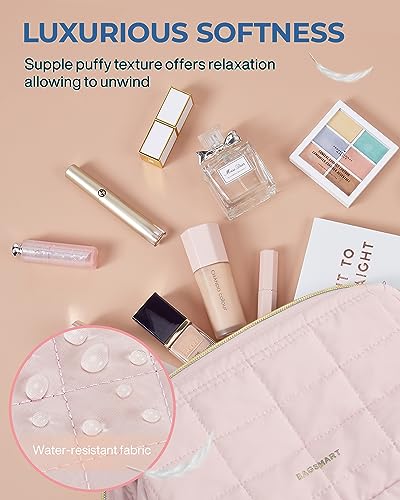 BAGSMART Bolsa de maquillaje de viaje, bolsa de maquillaje a