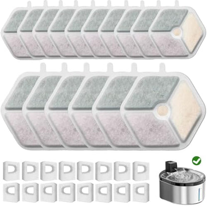 Paquete de 16 filtros de fuente de agua para gatos compatibl