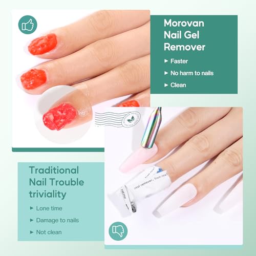 Morovan Kit removedor de esmalte de gel: juego de removedor