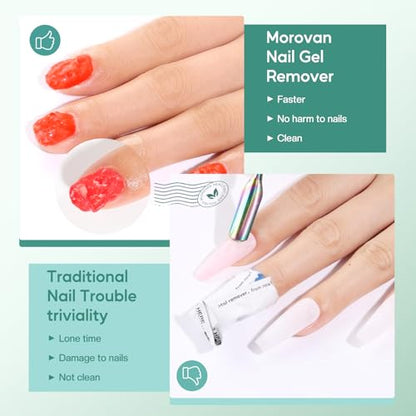 Morovan Kit removedor de esmalte de gel: juego de removedor