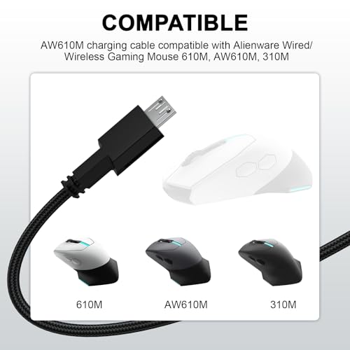 Zosvoses Cable de carga micro USB compatible con Alienware W