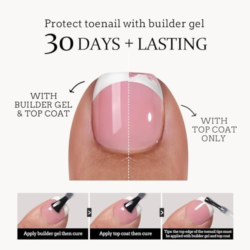 BTArtboxnails XCOATTIPS Puntas de uñas de los pies, uñas cor