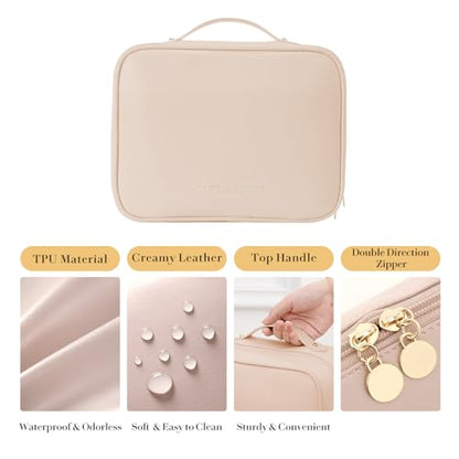 Bolsa de maquillaje de viaje de gran capacidad, organizador