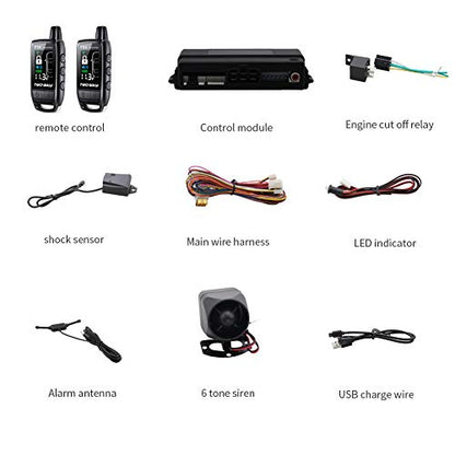 EASYGUARD EC206-B Sistema de alarma de coche de 2 vías con L
