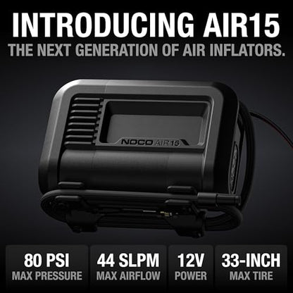 NOCO Inflador de neumáticos AIR15 UltraFast de 15 A, bomba d