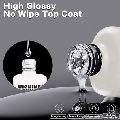 Vishine Juego de barniz de uñas brillante de larga duración