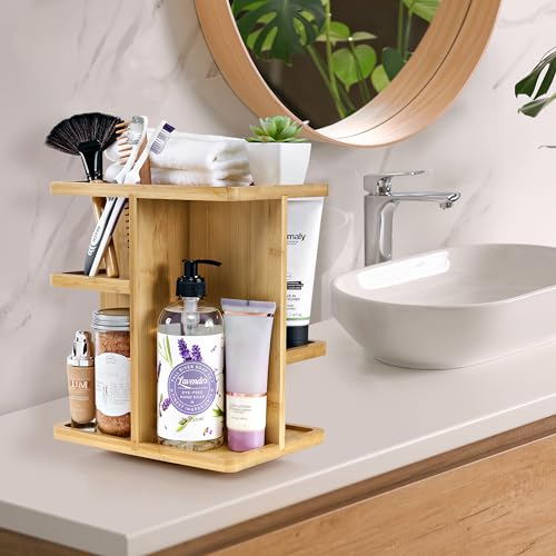 Sorbus Organizador de maquillaje de 360°, carrusel de almace