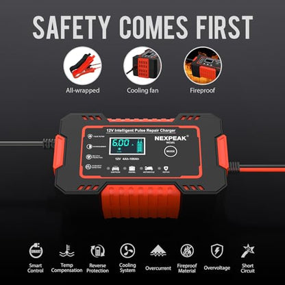 NEXPEAK NC101 Cargador de batería de automóvil, cargador int