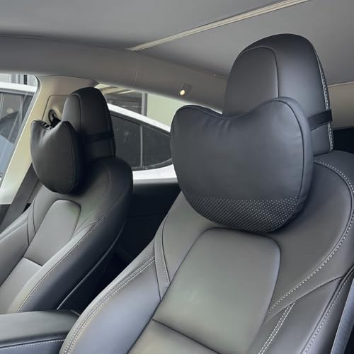 Adecuado para reposacabezas de cuero Tesla Nappa, 2 almohada