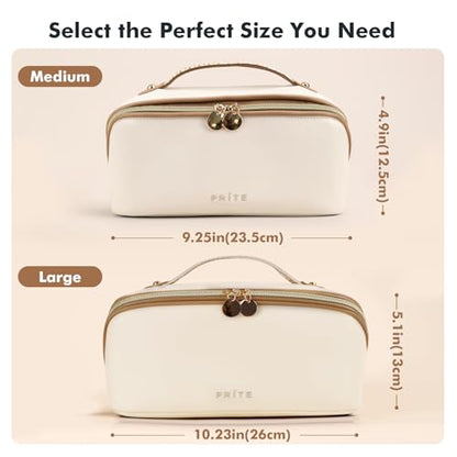 Prite Bolsa de maquillaje de viaje para mujer, bolsa de cosm