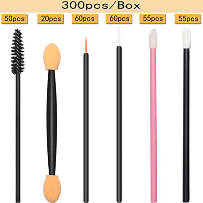Kit de herramientas de maquillaje desechables de 300 piezas,