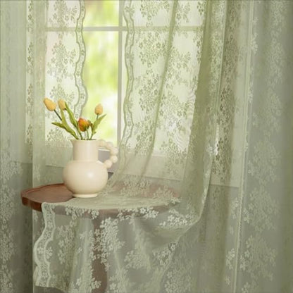 YJ YANJUN Cortinas traslúcidas color verde salvia de 72 pulgadas de la