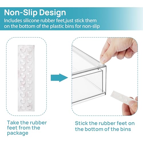 Vtopmart - Cajones de almacenamiento apilables transparentes