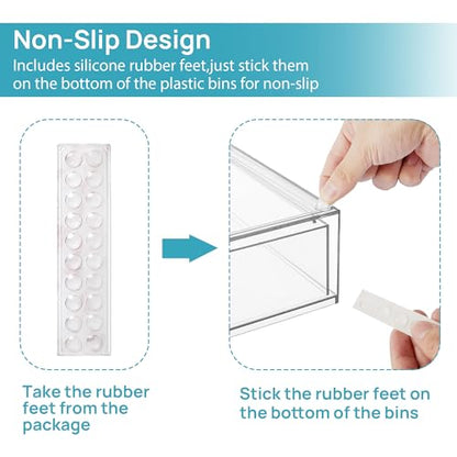 Vtopmart - Cajones de almacenamiento apilables transparentes