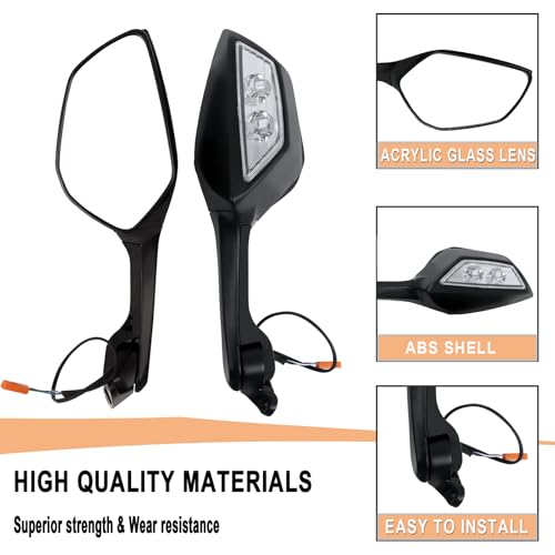 Worldmotop - Espejo retrovisor lateral para motocicleta, aju