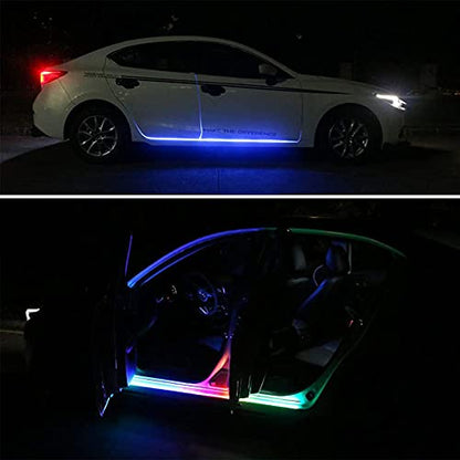 Luces de estribo RGB, tira de luz LED de automóvil, faldas d