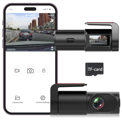 Cámara de tablero 1080P WiFi para automóvil, cámara frontal