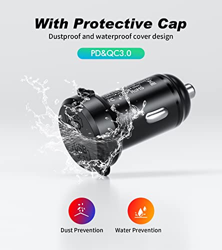 KEWIG Cargador de coche USB C, 60W/5A Super Mini Cargador de