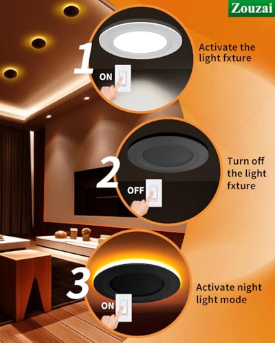 zouzai Paquete de 12 luces LED empotrables de techo 5CCT de
