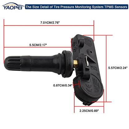 Paquete de 4 sensores TPMS para Jeep Grand Cherokee Wrangler