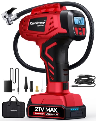 Inflador digital de neumáticos inalámbrico, compresor de air