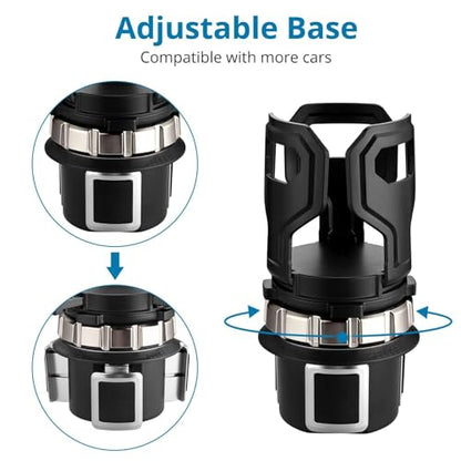 AUTOUTLET Adaptador y base de expansor de portavasos ajustab