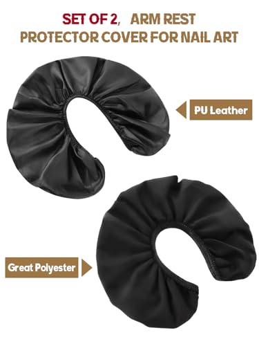 EBANKU Juego de 2 fundas protectoras para reposabrazos de uñ