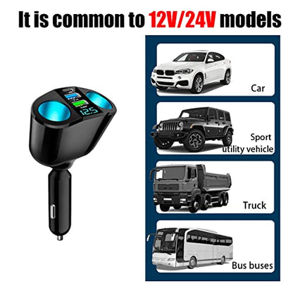 Divisor de encendedor de cigarrillos para auto, adaptador de