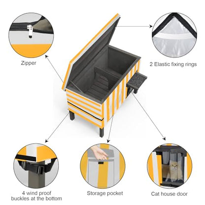 Sudiwei Feral - Funda para casa de gatos con cremallera para