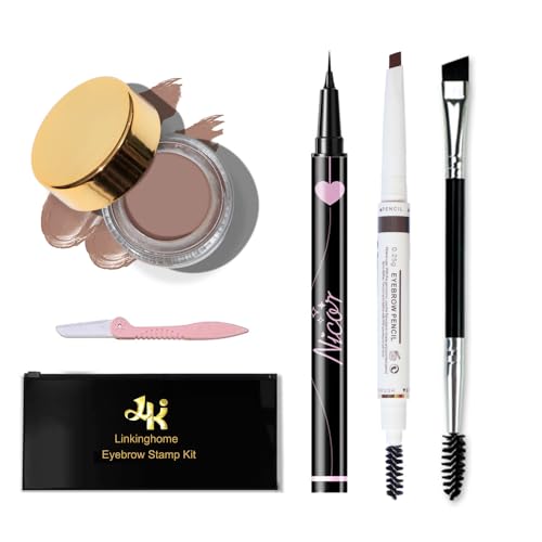 Kit de lápices de sellos de cejas mejorado: bolígrafo de cej