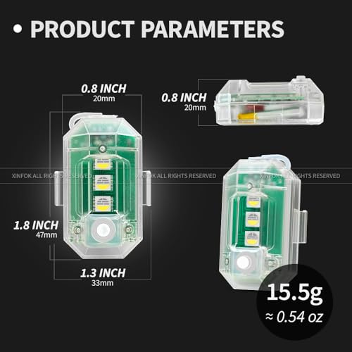 8 luces estroboscópicas LED inalámbricas con control remoto,