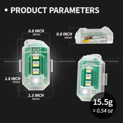 8 luces estroboscópicas LED inalámbricas con control remoto,