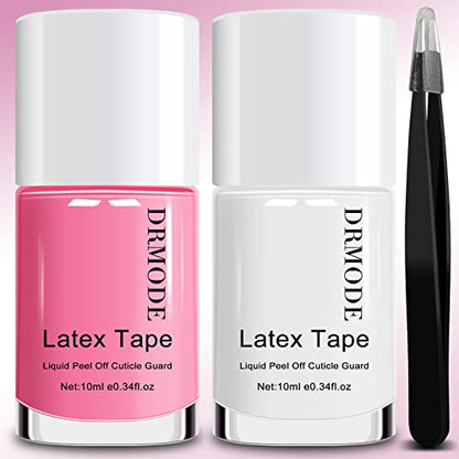 DRMODE - Látex líquido para uñas, cinta de látex para uñas,