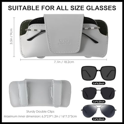 Soporte para lentes de sol para visera de automóvil, funda d
