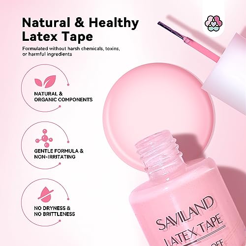 SAVILAND Látex líquido para uñas, 0.7 onzas líquidas, barrer