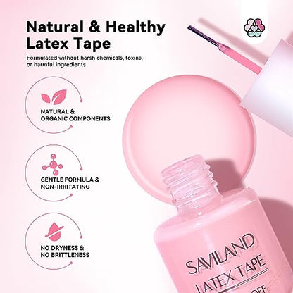 SAVILAND Látex líquido para uñas, 0.7 onzas líquidas, barrer